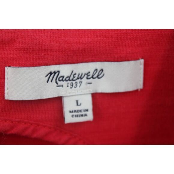 Madewell Keynote Ponte Knit SKATER Dress IN RED FIT FLARE Size. Large. - Picture 7 of 7